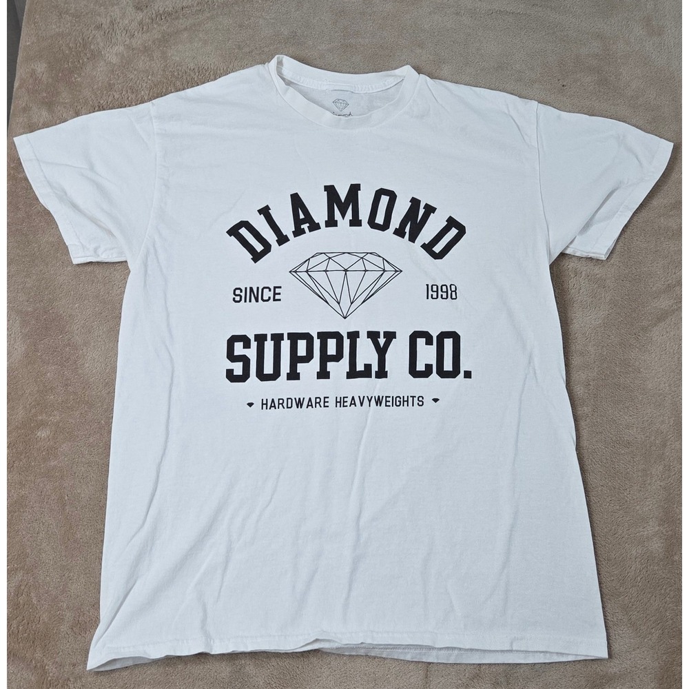 Diamond Supply Co. hardware Heavyweights T-Shirt Mens size L white cotton S/S